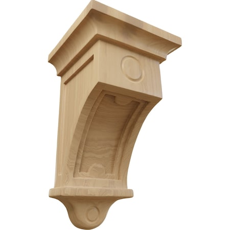 Ekena Millwork 5"W x 5"D x 9"H Arts and Crafts Corbel, Cherry COR05X05X09ARCH